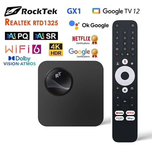 Ảnh minh họa RockTek GX1 Ram 4/32 Google TV 12 Netflix 4K, Full Chứng Chỉ 1