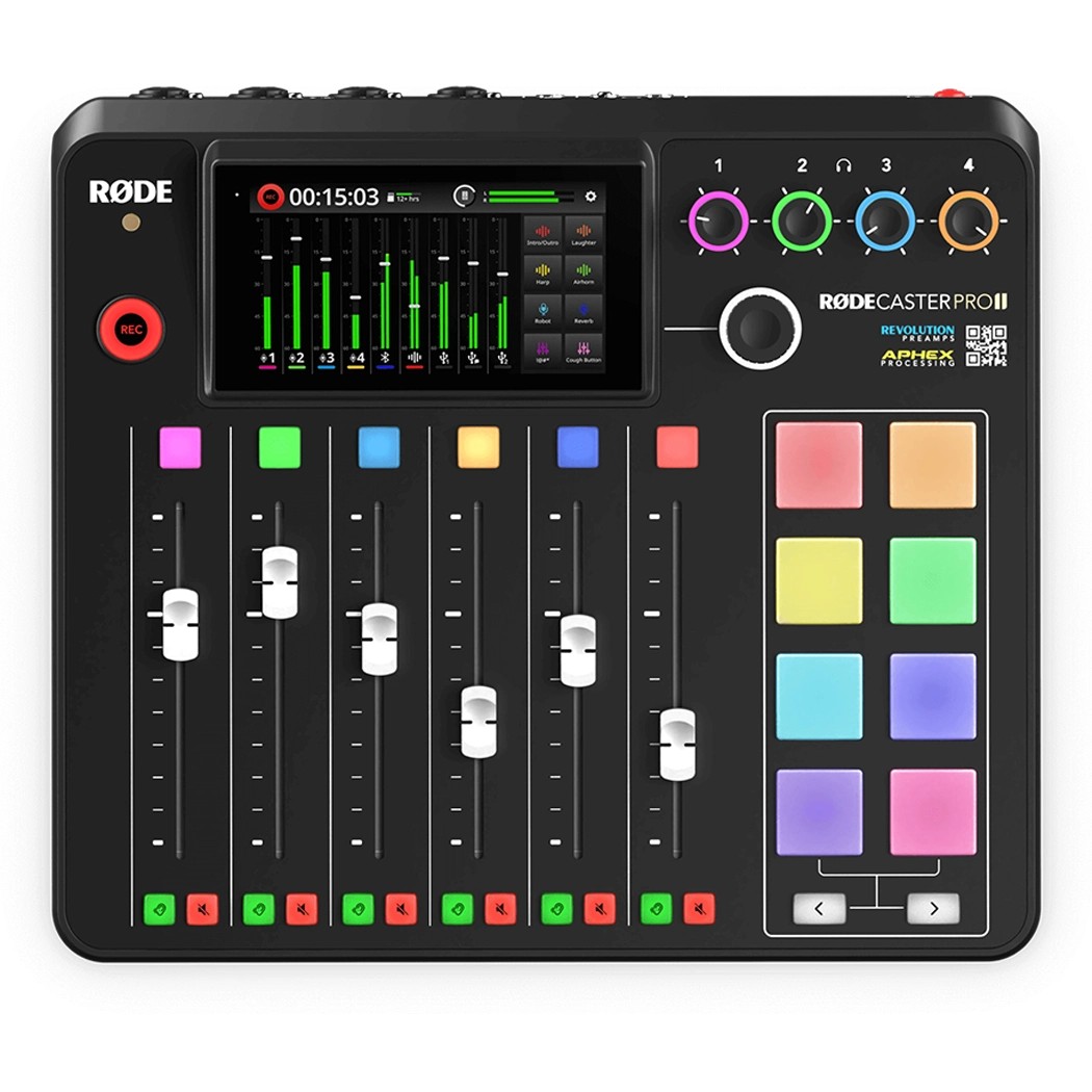 Ảnh minh họa Rode Caster Pro II sound card và mixer thu âm livestream 1