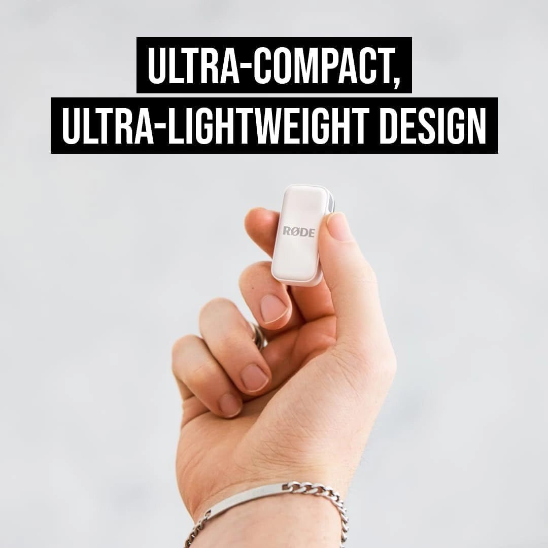 Ảnh minh họa RODE WIMICROCW Micro không dây siêu nhỏ gọn cho USB-C (WHITE) 2