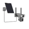 Camera an ninh ngoài trời Powerology 4G/Wi-Fi 360° hai ống kính kèm