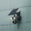Camera an ninh ngoài trời Powerology 4G/Wi-Fi 360° hai ống kính kèm