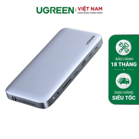Bộ chuyển đổi Thunderbolt 3 10 trong 1 UGREEN CM355 Cổng 120W DC