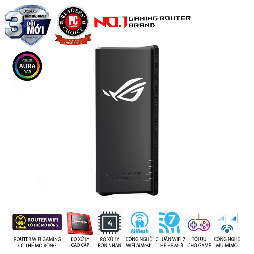 Ảnh minh họa Router ASUS ROG Strix GS-BE18000 Wi-Fi 7 3