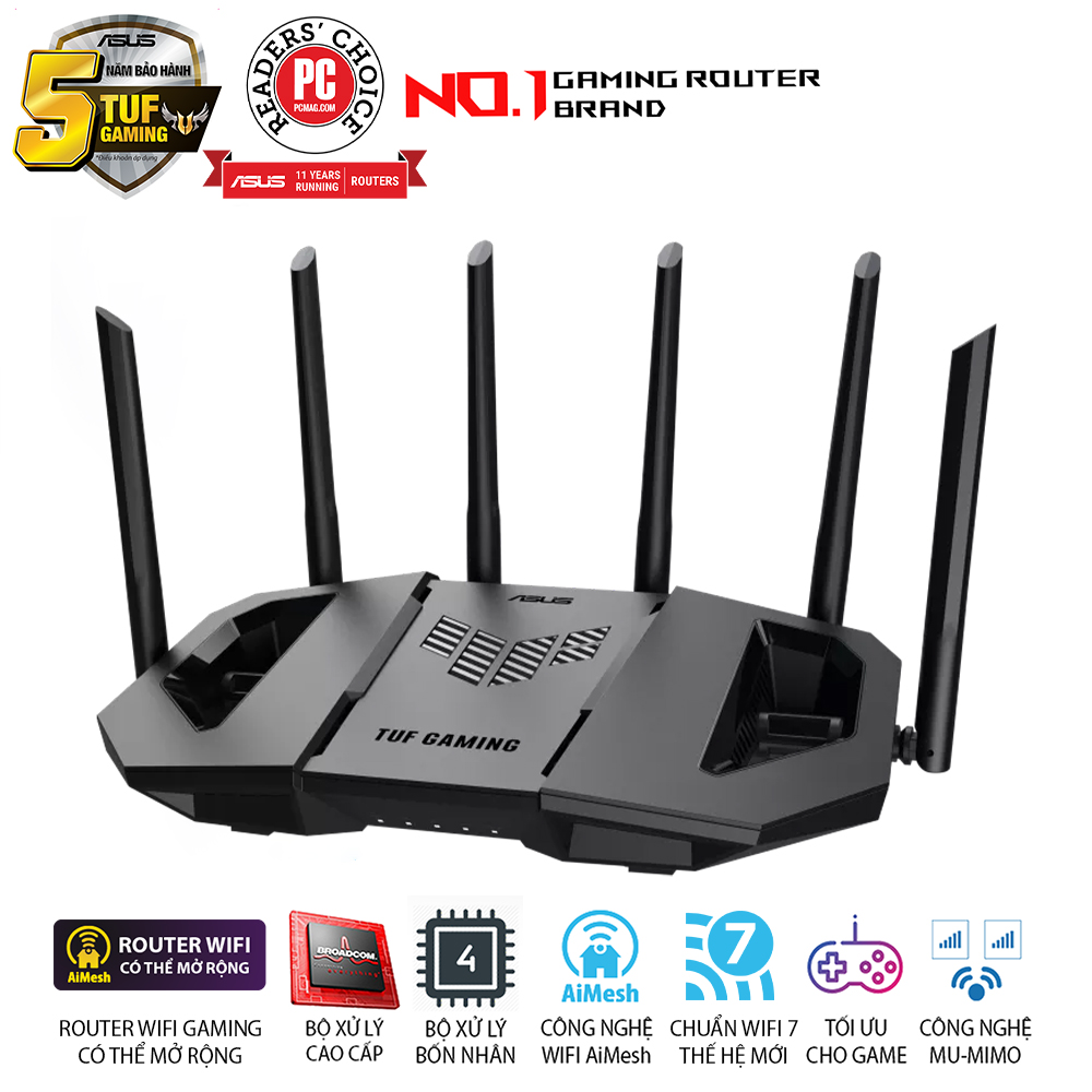 Ảnh minh họa Router ASUS TUF Gaming BE9400 Wi-Fi 7 3