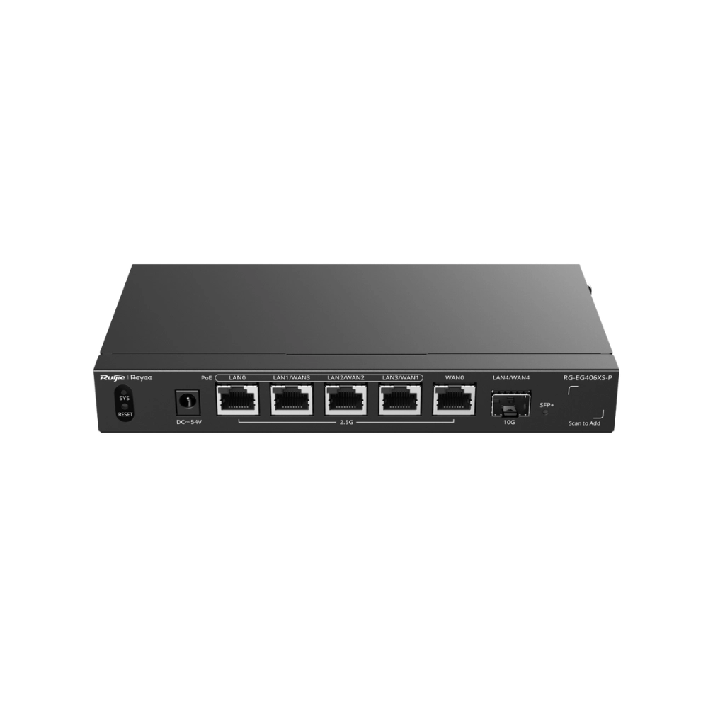 Router Cân bằng tải PoE Ruijie RG-EG406XS-P (6 port/ 2.5/10 Gbps/ SFP)