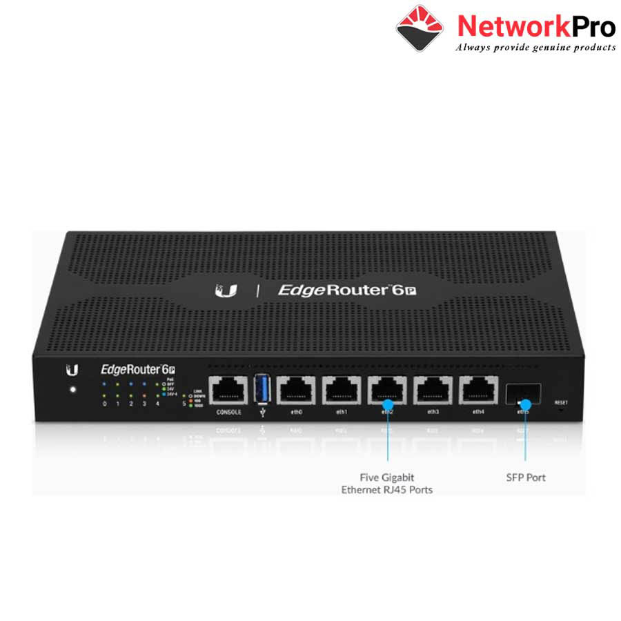 Ảnh minh họa Router Ubiquiti EdgeRouter 6P – Chịu Tải 600 User 3