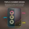 Case máy tính Corsair AIR 5400 LX-R RGB iCUE LINK Triple Chamber Black