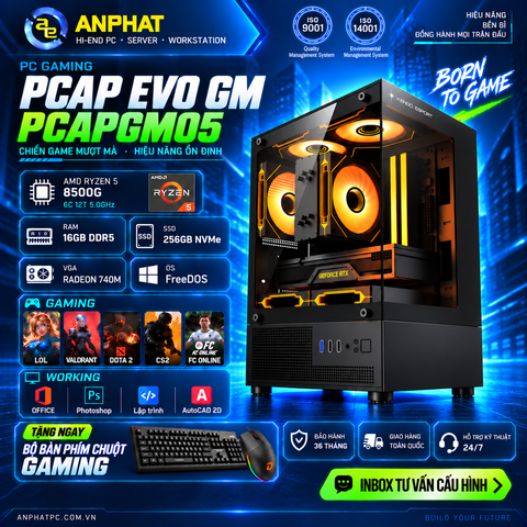 PC GAMING PCAP EVO GM STARTER RADEON 740M / AMD Ryzen 5 8500G / RAM
