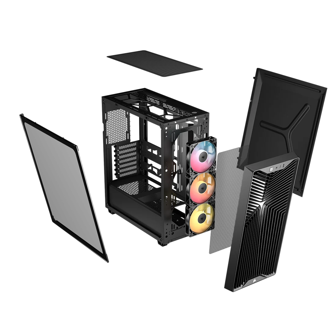 Ảnh minh họa Thùng máy Corsair 3200D RS ARGB Mid-Tower (Sẵn 3 Fan ARGB) (CC-9011344-WW) | ATX, Kính cường lực, Đen 1