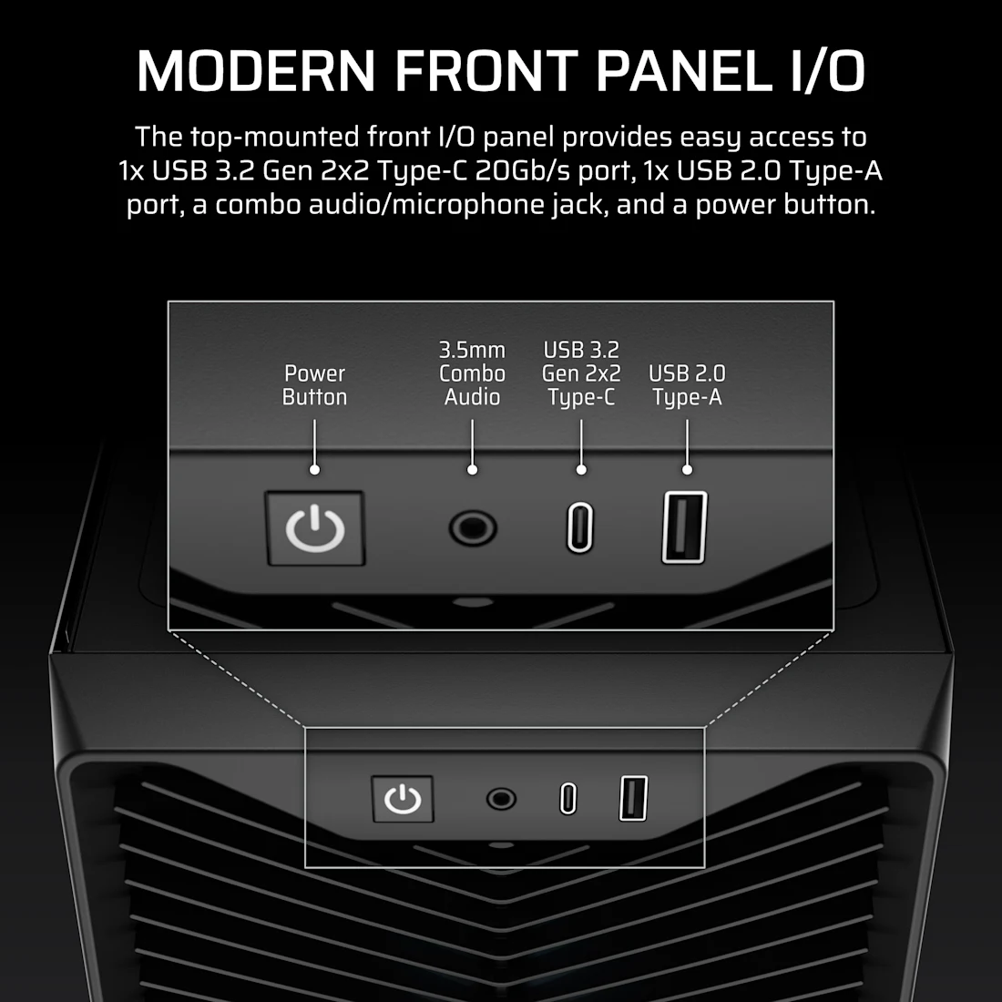 Ảnh minh họa Thùng máy Corsair 3200D RS ARGB Mid-Tower (Sẵn 3 Fan ARGB) (CC-9011344-WW) | ATX, Kính cường lực, Đen 3