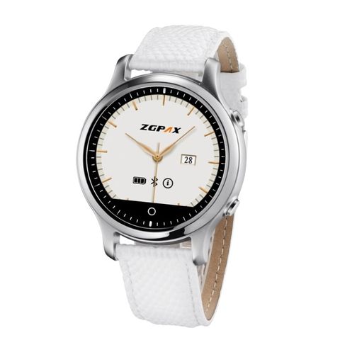 Đồng hồ thông minh ZGPAX Noble S360 White – Dây da, Bluetooth & SOS