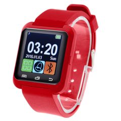  U80 Red – Đồng hồ thông minh sức khỏe Bluetooth, Màn hình LCD 1,5 inch 