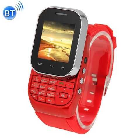 KEN XIN DA W1 Red – Đồng hồ thông minh 1.44 inch, 2 SIM, Bluetooth, FM