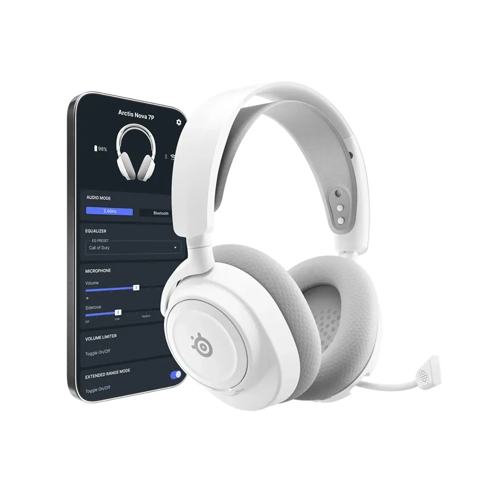 Ảnh minh họa Steelseries Arctis Nova 7P Wireless Gen 2 tai nghe chơi game có điều khiển bằng ứng dụng di động - Trắng 1