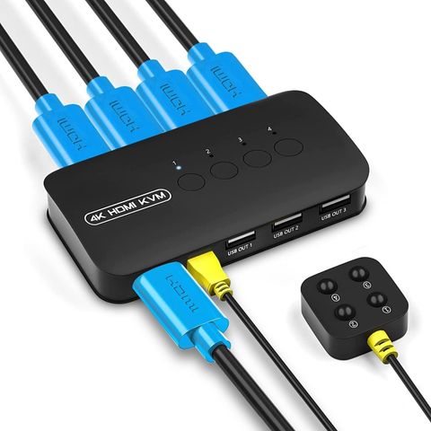 Bộ chia KVM Switch HDMI 4 Port DGODRT hỗ trợ 4K