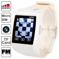  AOKE AK13 1,25 inch White – Đồng hồ thông minh GSM, Bluetooth, Camera 
