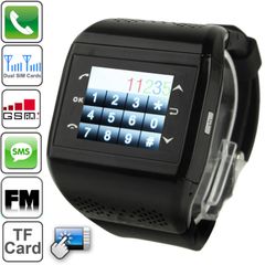  Điện thoại đồng hồ Q2 Black – Bluetooth, FM, Hai SIM, Thời lượng pin lâu 