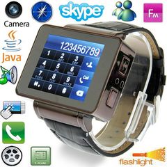  I8 GSM Brown – Điện thoại đồng hồ thông minh 2G, hỗ trợ Bluetooth, FM, Java và thẻ SIM độc lập 