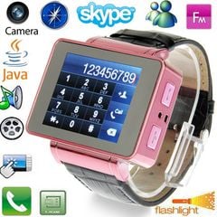  I8 GSM Pink – Điện thoại đồng hồ thông minh 2G, hỗ trợ Bluetooth, FM, Java và thẻ SIM độc lập 