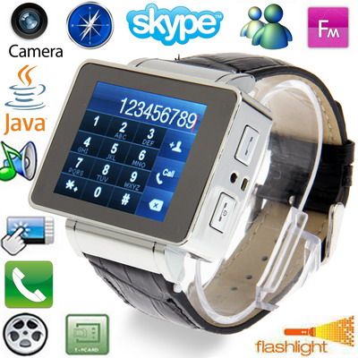 I8 GSM Grey – Điện thoại đồng hồ thông minh 2G, hỗ trợ Bluetooth, FM, Java và thẻ SIM độc lập