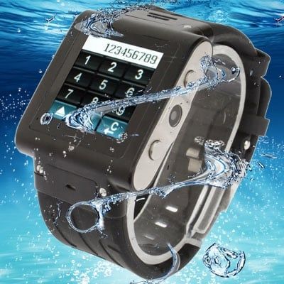 W838 Black  – Điện thoại đồng hồ đeo tay màn hình cảm ứng 1.5 inch, hỗ trợ SIM, Bluetooth, Radio FM