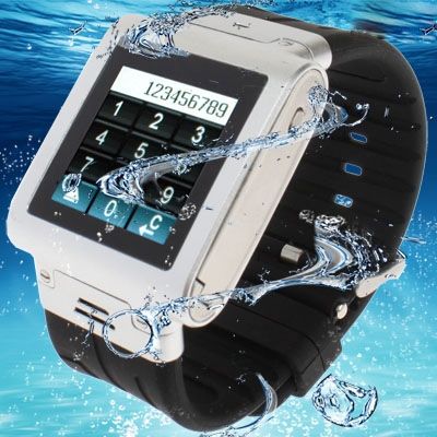 W838 Black – Điện thoại đồng hồ đeo tay màn hình cảm ứng 1.5 inch, hỗ trợ SIM, Bluetooth, Radio FM