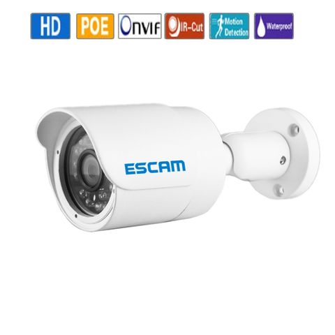 Camera chống nước IR-Bullet ESCAM HD3100 TI 1080P POE H.264 ONVIF (Trắng)