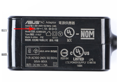 Sạc laptop Asus EeeBook X205Ta 19V 1.75A – 33W, đầu vuông