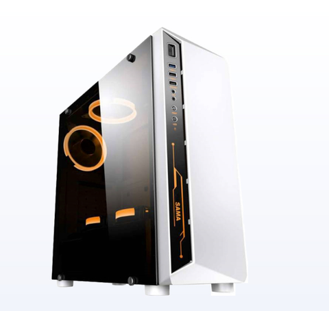 Case máy tính SAMA CANTY III – Kính cường lực, tặng quạt RGB