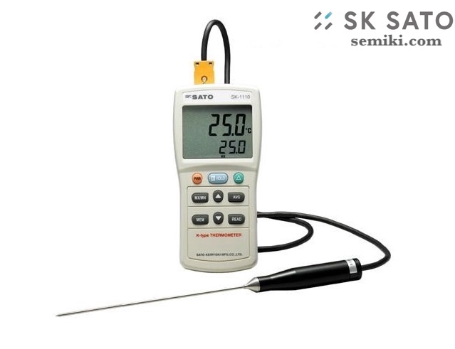 Ảnh minh họa SATO SK-1110 (kèm đầu dò SK-K010) nhiệt kế điện tử type K (−50 ~ 300°C) 1
