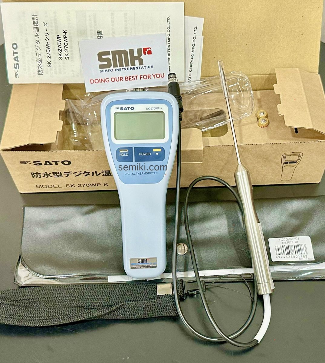 SATO SK-270WP-K nhiệt kế điện tử chống nước kèm đầu dò S270WP-01
