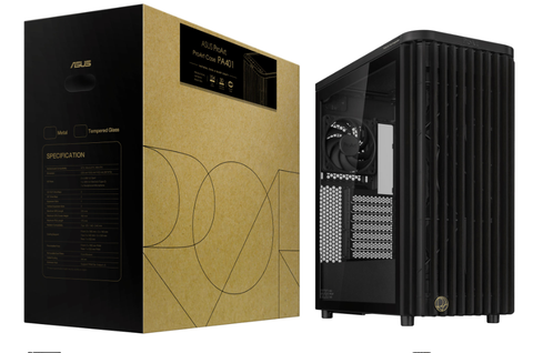 Vỏ case máy tính ASUS ProArt PA401 WOOD TG PWM BLACK (ATX, 3 Fan, bản gỗ, kính cường lực)