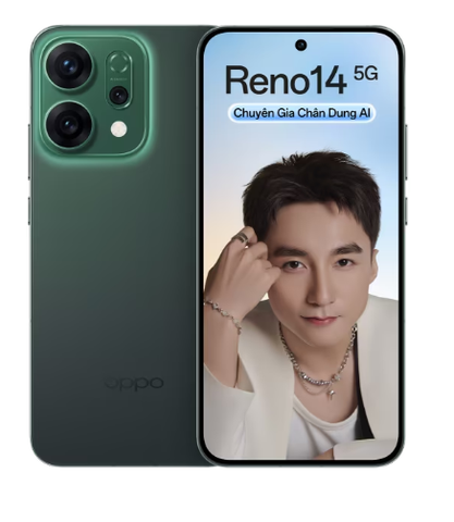 OPPO Reno14 5G 12GB/256GB - Xanh lá