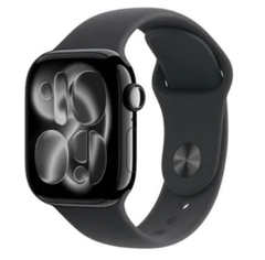  Apple Watch Series 11 46mm (5G) Viền Nhôm Dây Cao Su Size M/L - Đen bóng 
