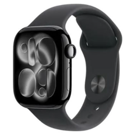 Apple Watch Series 11 42mm (5G) Viền Nhôm Dây Cao Su Size M/L - Đen bóng