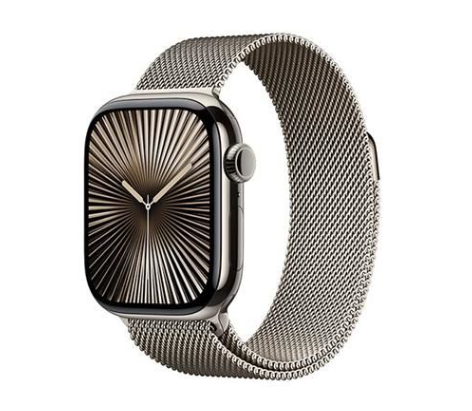 Apple Watch Series 10 GPS + Cellular 42mm viền Titanium dây Milan - Titan tự nhiên