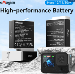  aMagisn 1800mAh Replacement Battery for GoPro HERO12 / HERO11 / HERO10 / HERO9 Black 