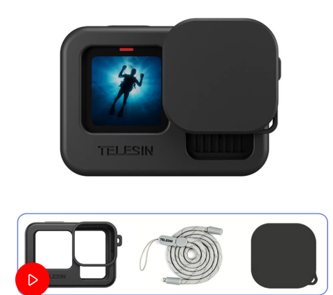 Telesin Protective Case with Lens Cap for GoPro HERO12 / 11 / 10 / 9 Black