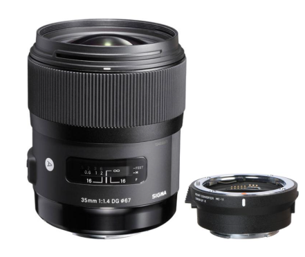 Combo Sigma 35mm f/1.4 DG HSM Art Lens for Canon EF và MC-11 Mount Converter For Sony