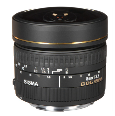 Sigma 8mm F3.5 EX DG Fisheye Circular For Canon