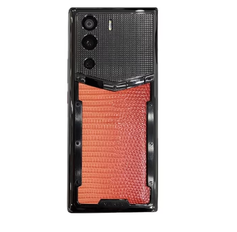 METAVERTU CURVE Lizard Leather Gradient Orange Clous De Paris