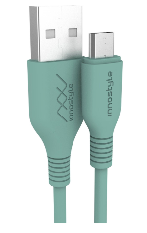 Cáp Innostyle Jazzy USB-A to USB-C 1,2M (IAC120) - Màu sắc: AQU - Màu xanh Mint