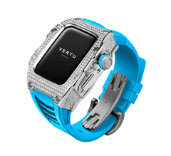  VERTU WATCH Full Diamond Blue Strap 
