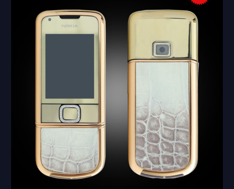 Nokia 8800 Rose Gold Da Cá Sấu Bạch Tạng