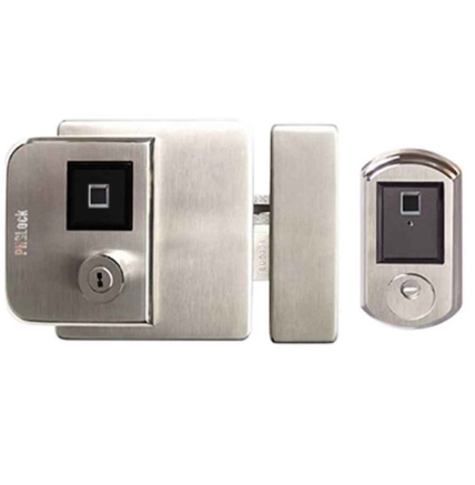 Khóa cổng PHGlock FE38 Bạc vân tay 2 chiều