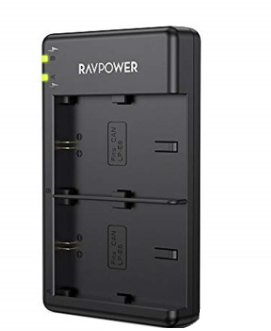 Bộ Sạc Pin Đôi Ravpower RP-BC017 Canon LP-E6/LP-E6N/LP-E6NH