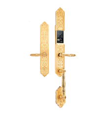  Khóa cửa đại sảnh biệt thự Demax EL888 24K Brass App Wifi 