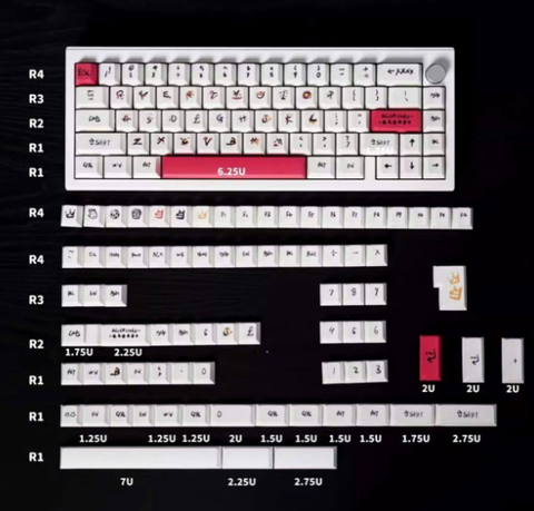 Keycap PBT Dyesub Graffiti Seven Star (146 Keys)