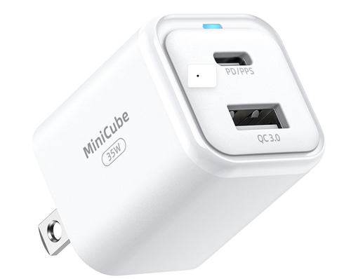 Sạc nhanh Iphone 14 I 13 I 12 Innostyle MINICUBE GAN II PD/PPS 35W 2 cổng IC35CAWHT