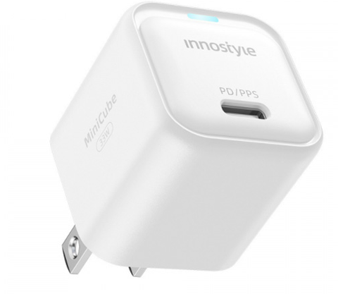 Sạc nhanh iphone 14,13,12 Innostyle minicube Gan II PD/PPS 33W IC33PD - Màu sắc: Trắng
